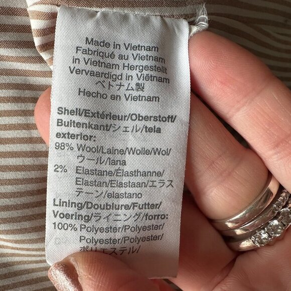 J.Crew Wool Flannel Parke Blazer Heather Caramel Womens Size 2 Classic Work - Picture 8 of 9